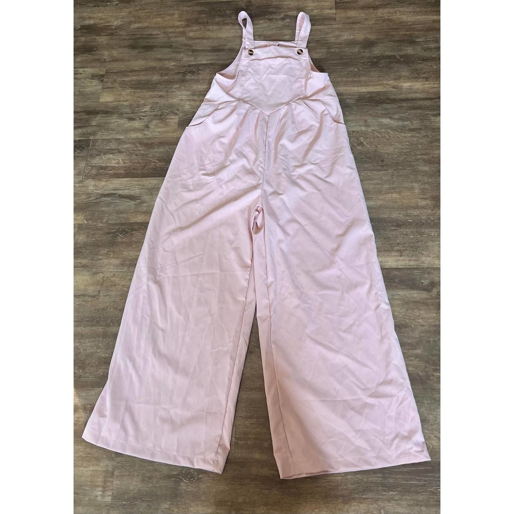 Lightweight Pink Wide Leg Jumpsuit Size Small
